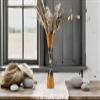 AeraVida Delicate Daisy Flower Brown and Black Concaving Mango Tree Wood Vase | Beautiful Flower Vase for Home Decor view 4