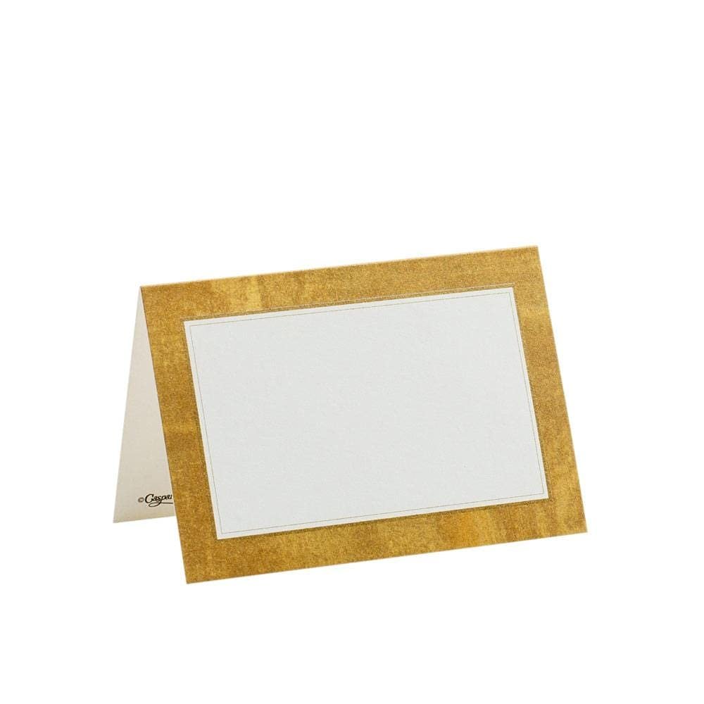 Caspari Gold Leaf Place Cards, 50 Included