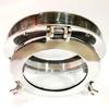 15" Canal Boat Porthole Window Silver Nickel Door Window Glass Porthole Home Decor view 3
