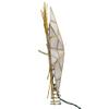 Kurt Adler 12" 7-Point Natural Capiz Lighted Tree Topper | Christmas Tree Star Topper | Gold Tree Topper Star with Lights | Light Up Star Christmas Tree Topper w/Wire Rays Accent (12 Inches, Gold) view 4