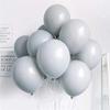 18 inch Pastel Balloons for Parties 10 pcs Macaron Latex Balloons for Birthday Wedding Engagement Anniversary Christmas Festival Picnic or Any Friends & Family Party Decorations-Gray view 1