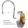 LORVIES Halloween Typographical Pumpkins Shower Curtain Hooks Set of 12, Stainless Steel Shower Hooks Decorative Hanger Rings Rust Resistant for Bathroom Kids Room Fashion Home Decor view 3