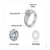 Bansriracha 925 Sterling Silver Ring Set Prongs Round Cut Setting Outstanding Engagement Wedding Birthday Present (6) view 3