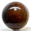2.1" 215g Natural Golden Yellow Tiger/Hawk's Eye Crystal Sphere Polished Chatoyant Gemstone Mineral Ball from Africa + Stand view 2