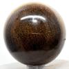 2.1" 215g Natural Golden Yellow Tiger/Hawk's Eye Crystal Sphere Polished Chatoyant Gemstone Mineral Ball from Africa + Stand view 3