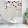 Topyee Home Decorative Tapestry Wall Hanging Blue Patriotic of Independence Day Red Star American Flag 60x80 Inch Tapestries Wall Blanket for Dorm Living Room Bedroom view 2