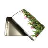 Ambesonne Christmas Tin Box, Evergreen Fir Tree Branches with Cones Yule Celebration Holly Culture Design, Portable Rectangle Metal Organizer Storage Box with Lid, 7.2" X 4.7" X 2.2", Green Brown view 2