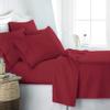 JESIRA Egyptian Cotton Sateen Weave Finish 6pc Sheet Set 10-12 inch deep Mattress 620 Thread Count Burgundy Solid,Emperor - 84" x 84" view 1