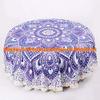 Beach Blue Throw Sheet Mandala Cloth Roundie Round Round Boho Picnic Yoga Yoga Gypsy Beach Garden Indian Towel Mat Cotton Hippy Tapestry Table Round With Beautiful Tassels (Pattern018, 72 Inches) view 1