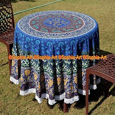 Beach Throw Throw Sheet Mandala Cloth Roundie Round Round Boho Picnic Yoga Yoga Gypsy Beach Garden Indian Towel Mat Cotton Hippy Tapestry Table Round With Beautiful Tassels (Pattern011, 72 Inches)