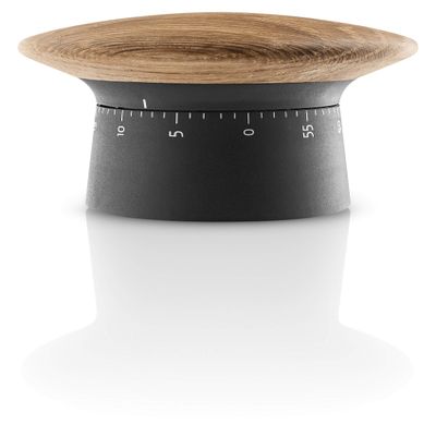 EVA SOLO | Countertop Kitchen Timer | Nordic Kitchen Collection | 60 Minute Alarm | Non-Slip Rubber Base | Danish Design - Functionality & Quality | D7 x W7 x H7 Inch | Black/Natural