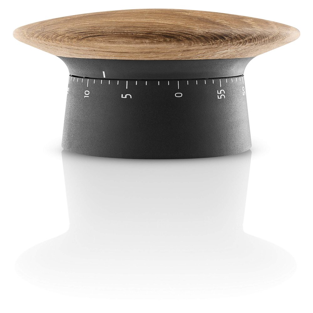 EVA SOLO | Countertop Kitchen Timer | Nordic Kitchen Collection | 60 Minute Alarm | Non-Slip Rubber Base | Danish Design - Functionality & Quality | D7 x W7 x H7 Inch | Black/Natural