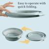 AUNMAS Collapsible Wash Basin Foldable Sink Tub, Durable Space Saving Design Wall Mountable with Hanging Hole Multi Purpose for Camping Kitchen RV Vegetable Washing Blue Optional view 2
