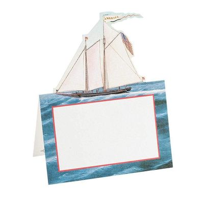 Caspari Maritime Die-Cut Place Cards, 40 Included