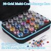 AUNMAS 30 Slots Painting Storage Case, DIY Art Craft Storage Containers, Embroidery Painting Accessories Shock Jars for Jewelry Beads Charms Glitter Rhinestones (Purple) view 4