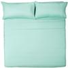 Amuze Bedding 400 Thread Count Cotton Sheet Set (Includes 1 Flat Sheet, with Elastic, 2 Pillow Covers)- Cal King -(Seafoam Green) view 2