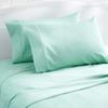 Amuze Bedding 400 Thread Count Cotton Sheet Set (Includes 1 Flat Sheet, with Elastic, 2 Pillow Covers)- Cal King -(Seafoam Green) view 3
