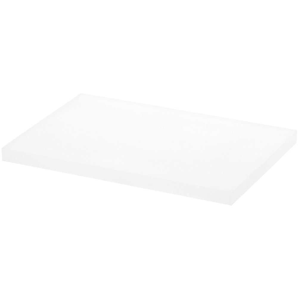 Plymor Frosted Rectangular Acrylic Display Base, 6" W x 4" D x 0.375" H
