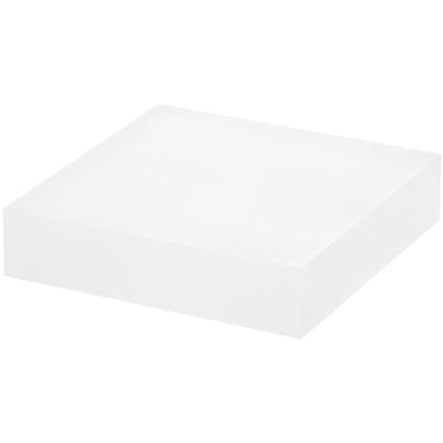 Plymor Frosted Acrylic Square Display Block, 1" H x 4" W x 4" D
