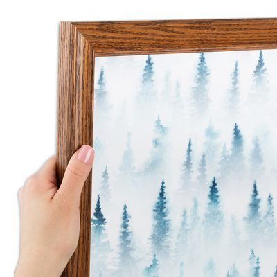 ArtToFrames 25x26 Inch Brown Picture Frame, This 1.25 Inch Custom Poster Frame is Walnut - Comes with Economy Acrylic and Corrugated Backing (2WOM0066-59504-YWAL-25x26)