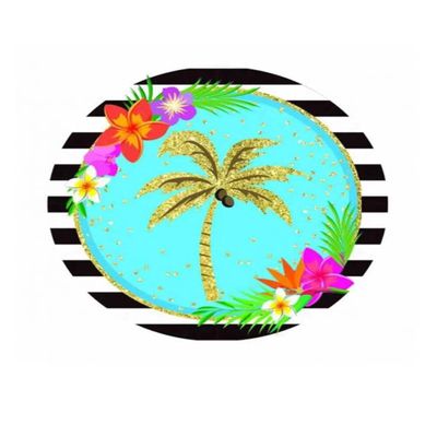 Forum Novelties Summer Paradise Sparkle 9" Lunch Plate (8)