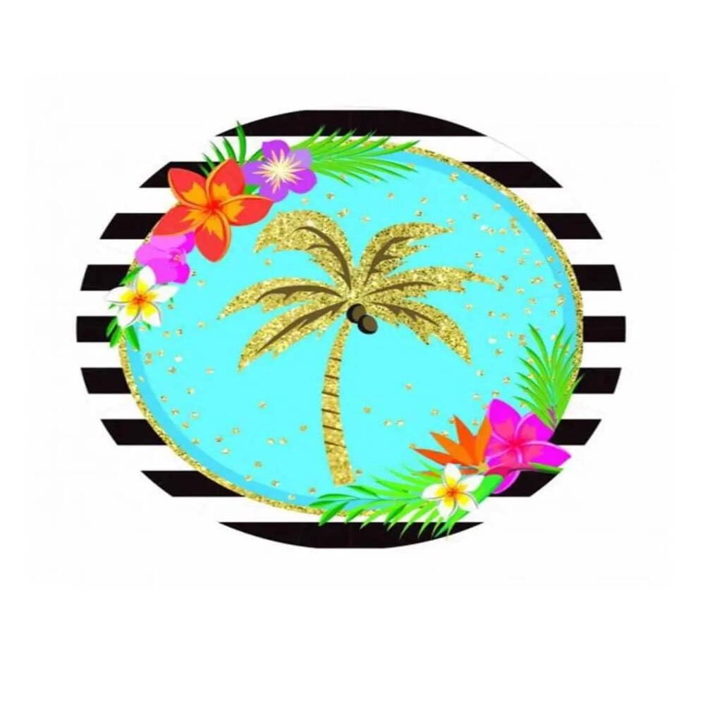 Forum Novelties Summer Paradise Sparkle 9" Lunch Plate (8)
