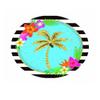 Forum Novelties Summer Paradise Sparkle 9" Lunch Plate (8) view 1