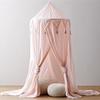 YUAKOU Princess Bed Canopy for Girls, Pink Kids Bed Net Canopy, Dreamy Play Tent for Girls Room Decor, Reading Nook Canopy for Children, Breathable Hanging Chiffon Dome Mosquito Net view 1