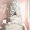 YUAKOU Princess Bed Canopy for Girls, Pink Kids Bed Net Canopy, Dreamy Play Tent for Girls Room Decor, Reading Nook Canopy for Children, Breathable Hanging Chiffon Dome Mosquito Net view 3