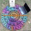 Sophia-Art Picnic Beach Round Bohemian Purpose Round Cotton Throw Gypsy Mat Towel Blanket Multi Circle Mandala Meditation Round Tablecloth Mat Yoga Yoga Cotton Spread (Pattern006, 72 Inches) view 1