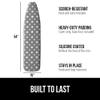 GORILLA GRIP The Original Ironing Board Cover and Pad, Silicone Coating, 400F Scorch Resistant Thick Padding, Heavy Duty Iron Covers Standard Boards, Hook and Loop Fastener Strap, Dots 15x54 view 2