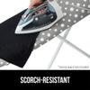 GORILLA GRIP The Original Ironing Board Cover and Pad, Silicone Coating, 400F Scorch Resistant Thick Padding, Heavy Duty Iron Covers Standard Boards, Hook and Loop Fastener Strap, Dots 15x54 view 3