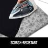 GORILLA GRIP The Original Ironing Board Cover and Pad, Silicone Coating, 400F Scorch Resistant Thick Padding, Heavy Duty Iron Covers Standard Boards, Hook and Loop Fastener Strap, Gray Floral 28x24 view 3