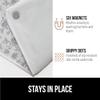 GORILLA GRIP The Original Ironing Board Cover and Pad, Silicone Coating, 400F Scorch Resistant Thick Padding, Heavy Duty Iron Covers Standard Boards, Hook and Loop Fastener Strap, Gray Floral 28x24 view 4