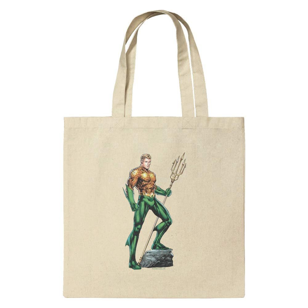 GRAPHICS & MORE Aquaman Character Grocery Travel Reusable Tote Bag