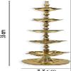 SATVIK 2 Pc Standing Brass Kerala Samai Diwali Deepak for Puja Traditional Panchmahal Pooja Deepam Diya Oil Lamp Kutthu Vilakku Dia 5 in 1 Step Adjustable 13.5 inch Deepawali Indian Gift Item view 2