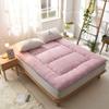 Japanese Floor Futon Mattress, Thick Soft Tatami Sleeping Pad Quilted Fitted Foldable Four Season Mattress Pad Roll Up Mat-Pink 180x220cm(71x87inch) view 1
