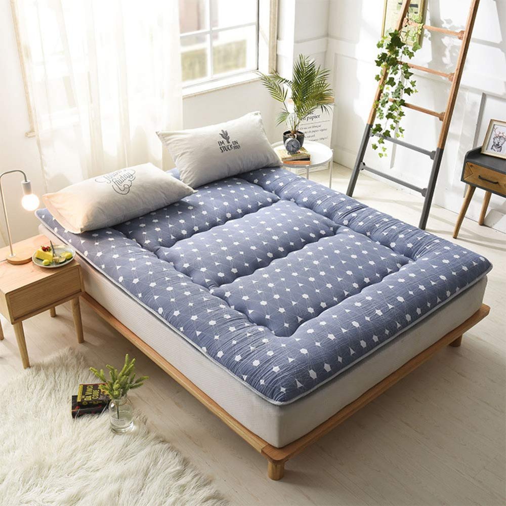 Japanese Floor Futon Mattress, Thick Soft Tatami Sleeping Pad Quilted Fitted Foldable Four Season Mattress Pad Roll Up Mat-j 100x200cm(39x79inch)