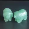 1.2'' Hand Carved Mixed Gemstone Crystal Pig Figurine Animal Carving (Green Aventurine, 5pcs) view 3