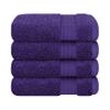Cotton Paradise 100% Cotton Turkish Washcloth Set for Bathroom, 4 Piece Soft Absorbent Small Hand Face Towels Wash Rags, Purple view 1