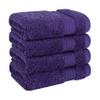 Cotton Paradise 100% Cotton Turkish Washcloth Set for Bathroom, 4 Piece Soft Absorbent Small Hand Face Towels Wash Rags, Purple view 2