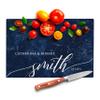Be Burgundy Personalized Glass Cutting Board - 12 Color Options, 8x10 in - Wedding Gifts, Housewarming Gift, Custom Glass Cutting Board view 2