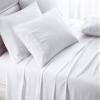 JESIRA Egyptian Cotton Sateen Weave Finish 6pc Sheet Set 10-12 inch deep Mattress 620 Thread Count White Solid,Emperor - 84" x 84" view 1