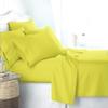 JESIRA Egyptian Cotton Sateen Weave Finish 6pc Sheet Set 10-12 inch deep Mattress 620 Thread Count Yellow Solid,Emperor - 84" x 84" view 1