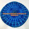 Beach Blue Throw Sheet Mandala Cloth Roundie Round Round Boho Picnic Yoga Yoga Gypsy Beach Garden Indian Towel Mat Cotton Hippy Tapestry Table Round With Beautiful Tassels (Pattern008, 48 Inches) view 1
