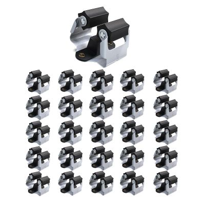 3-H 25 Pack Mop and Broom Holder Big Size Hanging 1 KG Extra,Black