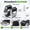 3-H 25 Pack Mop and Broom Holder Big Size Hanging 1 KG Extra,Black view 2