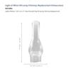 Light of Mine 1.625" x 6.5" Oil Lamp Replacement Chimney Clear Borosilicate Glass Lamp Chimney, Smooth Top, Heat-Resistant Replacement Globe (1-5/8" x 6-1/2") view 2