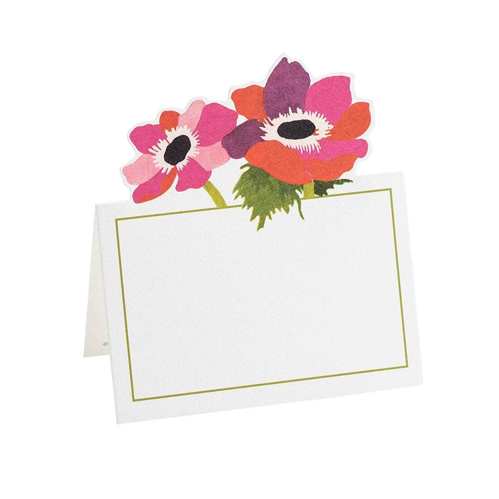 Caspari Poiret Floral Die-Cut Place Cards, 40 Included