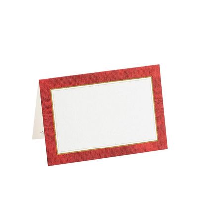 Caspari Moir Place Cards in Red, 50 Included